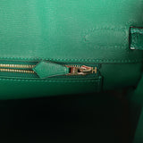 Pre-owned Hermes Birkin 30 Vert Emerald Shiny Niloticus Crocodile Gold Hardware - Thumbnail View 9