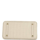 Pre-owned Hermes Birkin 30 Beton Matte Alligator Gold Hardware