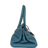 Vintage Hermes Shoulder Birkin 42 JPG Blue Jean Clemence Palladium Hardware - Thumbnail View 3