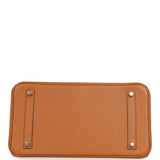 Pre-owned Hermes Birkin 35 "Sea Surf and Fun" Toffee Novillo Palladium Hardware - Thumbnail View 6