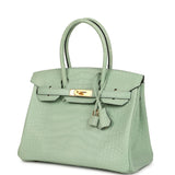 Hermes Birkin 30 Vert D'Eau Matte Alligator Gold Hardware