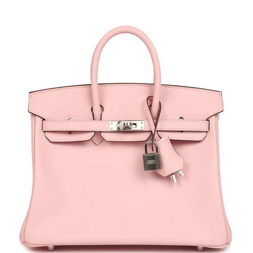 Hermes Birkin 25 Rose Sakura Swift Palladium Hardware