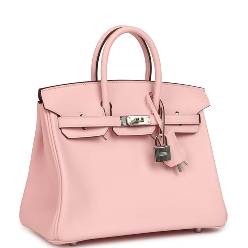Hermes Birkin 25 Rose Sakura Swift Palladium Hardware