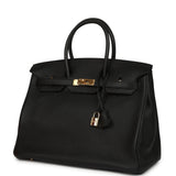 Vintage Hermes Birkin 35 Black Togo Gold Hardware