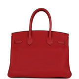 Pre-owned Hermes Birkin 30 Rouge Casaque Togo Gold Hardware - Thumbnail View 4