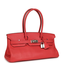 Vintage Hermes Shoulder Birkin 42 JPG Bougainvillea Clemence Palladium Hardware