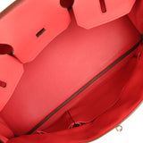 Vintage Hermes Shoulder Birkin 42 JPG Bougainvillea Clemence Palladium Hardware - Thumbnail View 8