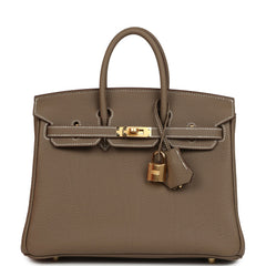 Hermes Birkin 25 Etoupe Togo Gold Hardware