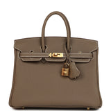Hermes Birkin 25 Etoupe Togo Gold Hardware - Thumbnail View 1