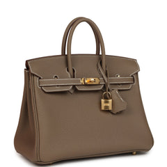 Hermes Birkin 25 Etoupe Togo Gold Hardware