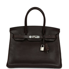 Hermes Birkin 30 Ebene Barenia Faubourg Palladium Hardware