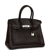 Hermes Birkin 30 Ebene Barenia Faubourg Palladium Hardware - Thumbnail View 2