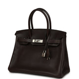 Hermes Birkin 30 Ebene Barenia Faubourg Palladium Hardware - Thumbnail View 5