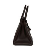 Hermes Birkin 30 Ebene Barenia Faubourg Palladium Hardware - Thumbnail View 3