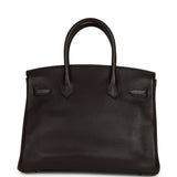 Hermes Birkin 30 Ebene Barenia Faubourg Palladium Hardware - Thumbnail View 4
