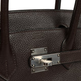 Hermes Birkin 30 Ebene Barenia Faubourg Palladium Hardware - Thumbnail View 7