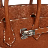 Hermes Birkin 25 Fauve Barenia Faubourg Palladium Hardware