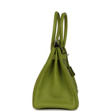 Vintage Hermes Birkin 30 Vert Anis Togo Palladium Hardware - Thumbnail View 3