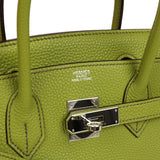 Vintage Hermes Birkin 30 Vert Anis Togo Palladium Hardware - Thumbnail View 7