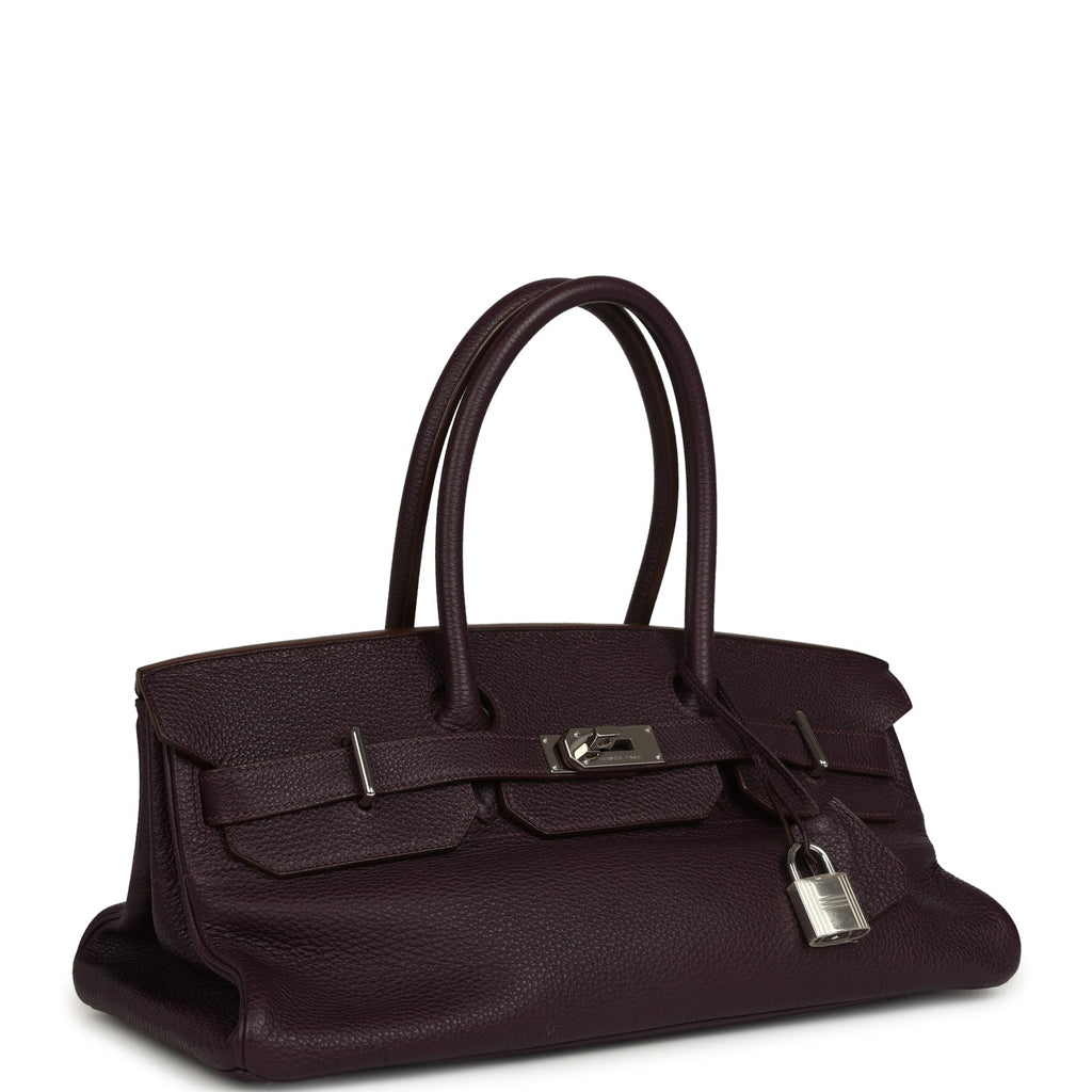 Vintage Hermes Shoulder Birkin 42 JPG Raisin Togo Palladium Hardware