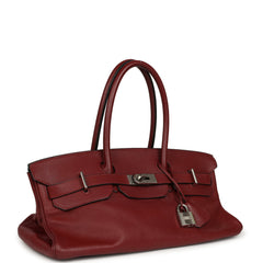 Vintage Hermes Shoulder Birkin 42 JPG Rouge H Clemence Palladium Hardware