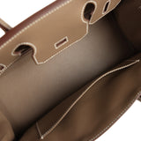 Hermes Shoulder Birkin Light 29 Etoupe Evercolor Palladium Hardware - Thumbnail View 8