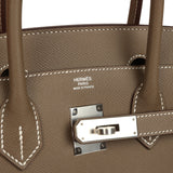 Hermes Birkin Sellier 30 Etoupe Epsom Palladium Hardware - Thumbnail View 7