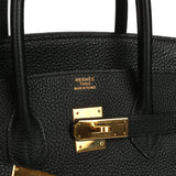 Vintage Hermes Birkin 35 Black Togo Gold Hardware