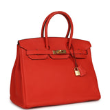 Pre-owned Hermes Birkin 35 Capucine Togo Gold Hardware - Thumbnail View 2