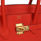 Pre-owned Hermes Birkin 35 Capucine Togo Gold Hardware - Thumbnail View 7