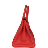 Pre-owned Hermes Birkin 35 Bougainvillea Clemence Palladium Hardware - Thumbnail View 3