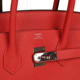 Pre-owned Hermes Birkin 35 Bougainvillea Clemence Palladium Hardware - Thumbnail View 7