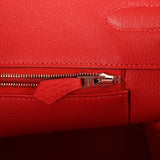 Pre-owned Hermes Birkin 35 Bougainvillea Clemence Palladium Hardware - Thumbnail View 9