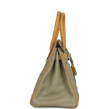 Pre-owned Hermes Special Order (HSS) Birkin 30 Gris Tourterelle and Paille Swift Brushed Gold Hardware - Thumbnail View 3