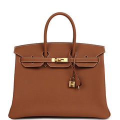 Hermes Birkin 35 Gold Togo Gold Hardware
