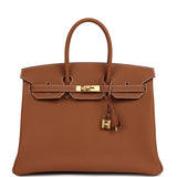 Hermes Birkin 35 Gold Togo Gold Hardware - Thumbnail View 1