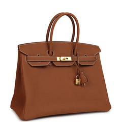 Hermes Birkin 35 Gold Togo Gold Hardware