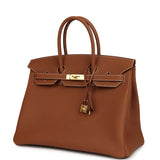 Hermes Birkin 35 Gold Togo Gold Hardware - Thumbnail View 5