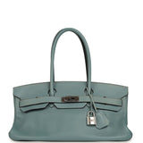 Vintage Hermes Shoulder Birkin 42 JPG Ciel Clemence Palladium Hardware