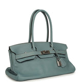 Vintage Hermes Shoulder Birkin 42 JPG Ciel Clemence Palladium Hardware