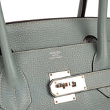 Vintage Hermes Shoulder Birkin 42 JPG Ciel Clemence Palladium Hardware