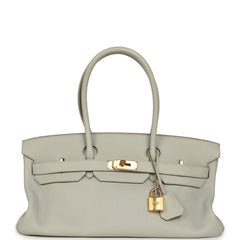 Vintage Hermes Shoulder Birkin 42 JPG Gris Perle Togo Gold Hardware