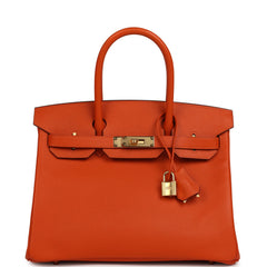 Hermes Birkin 30 Feu Epsom Gold Hardware