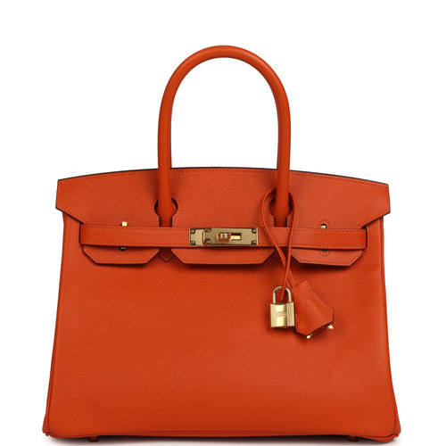 Hermes Birkin 30 Feu Epsom Gold Hardware