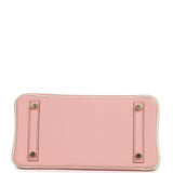 Hermes Special Order (HSS) Birkin 25 Rose Sakura and White Clemence Gold Hardware - Thumbnail View 6