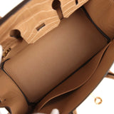 Hermes Birkin 25 Chai Matte Alligator Gold Hardware