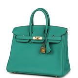 Hermes Birkin 25 Vert Verone Togo Gold Hardware