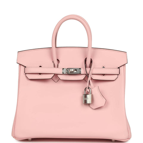 Hermes Birkin 25 Rose Sakura Swift Palladium Hardware