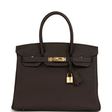 Hermes Birkin 30 Ebene Togo Gold Hardware