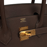 Hermes Birkin 30 Ebene Togo Gold Hardware